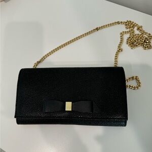Ted Baker Bow Cross Body Leather Matinee Bag, black $189